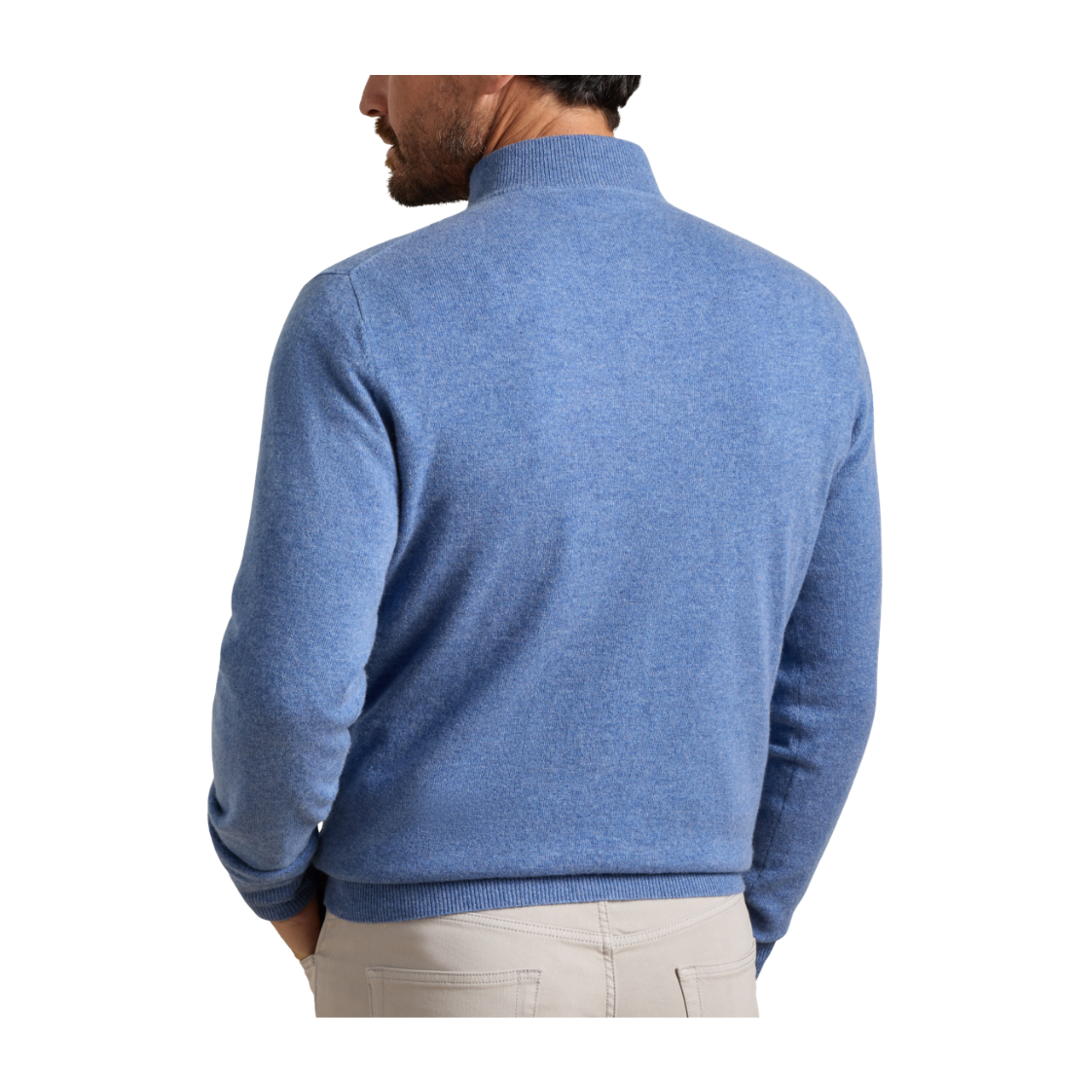 Royal Melbourne Peter Millar Cashmere 1/4 Zip - Pearl Blue