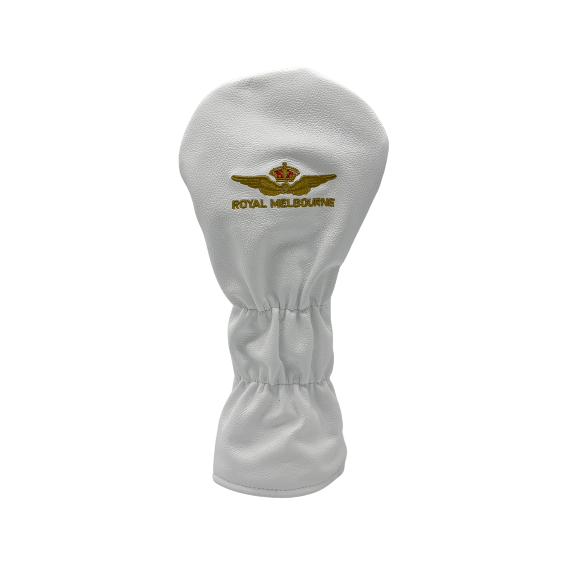 Royal Melbourne Leather Driver Cover - White/Blue