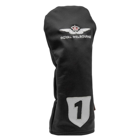 Leather Driver Cover - Black/White