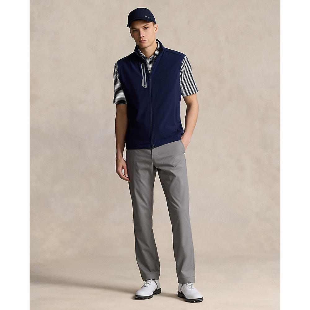 RLX Ralph Lauren Panelled Stretch Terry Golf Vest With Royal Melbourne Logo - French Navy