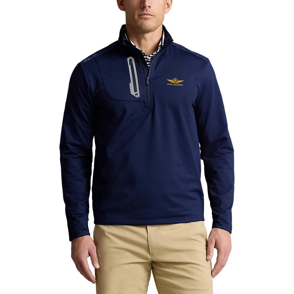 RLX Ralph Lauren Driver Luxury Jersey Royal Melbourne Embroidered Pullover - Navy