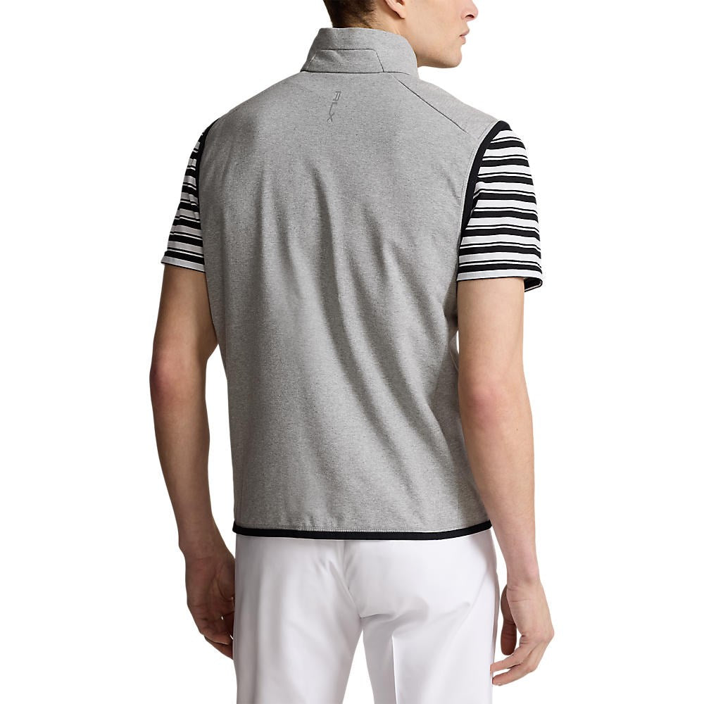 RLX Ralph Lauren Panelled Stretch Terry Vest With Royal Melbourne Logo - Andover Heather