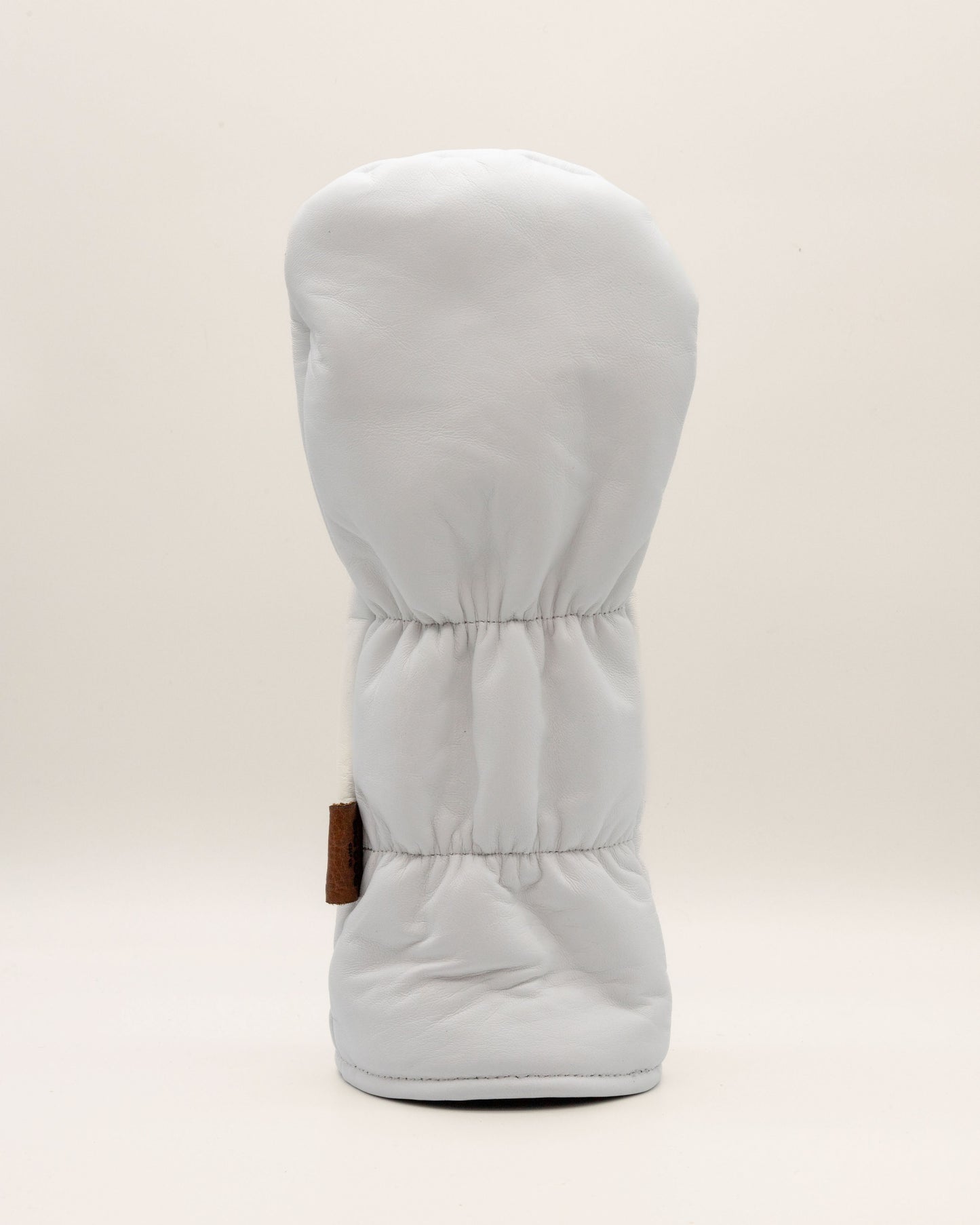 Leather Driver Cover - White/Navy