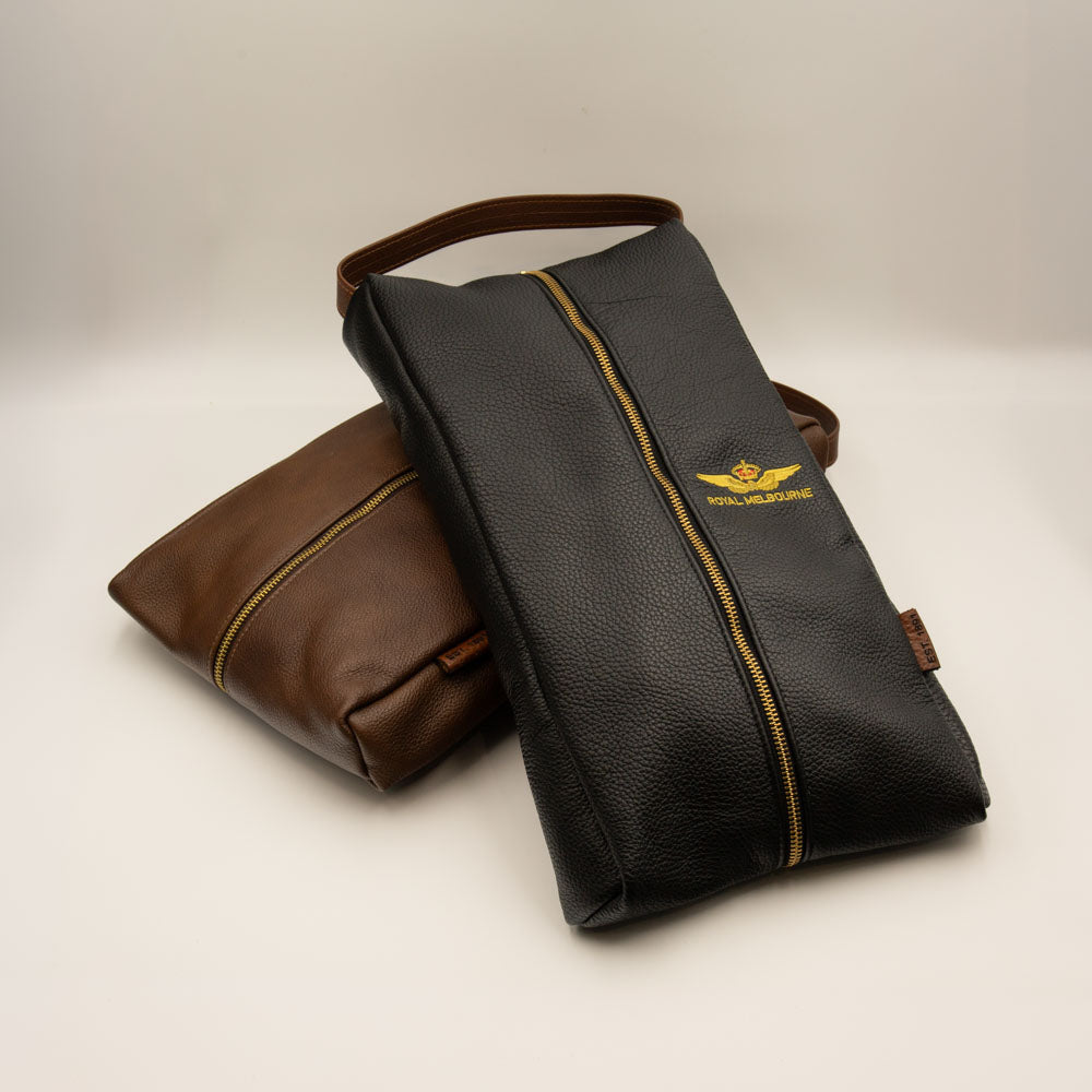 Visitors Logo Leather Shoe Bag