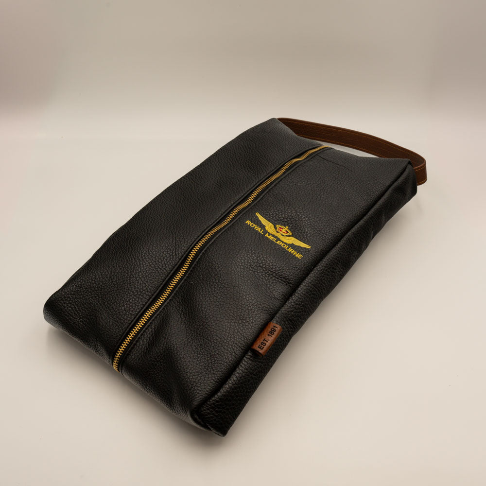 Visitors Logo Leather Shoe Bag