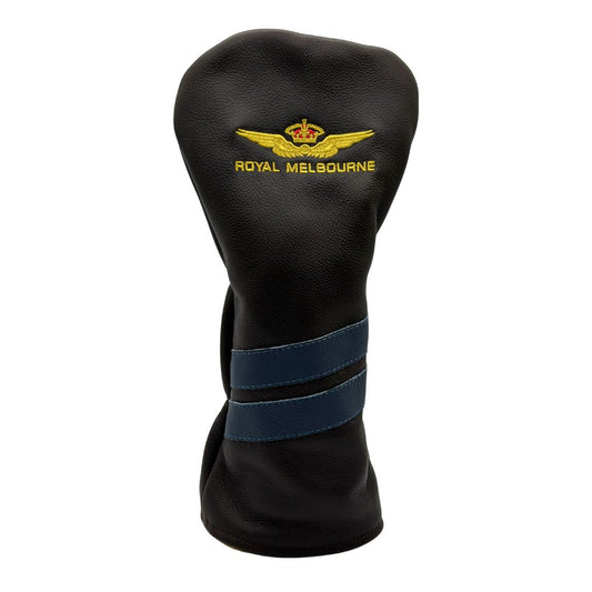 Leather Driver Cover - Stripe - Earth/Navy