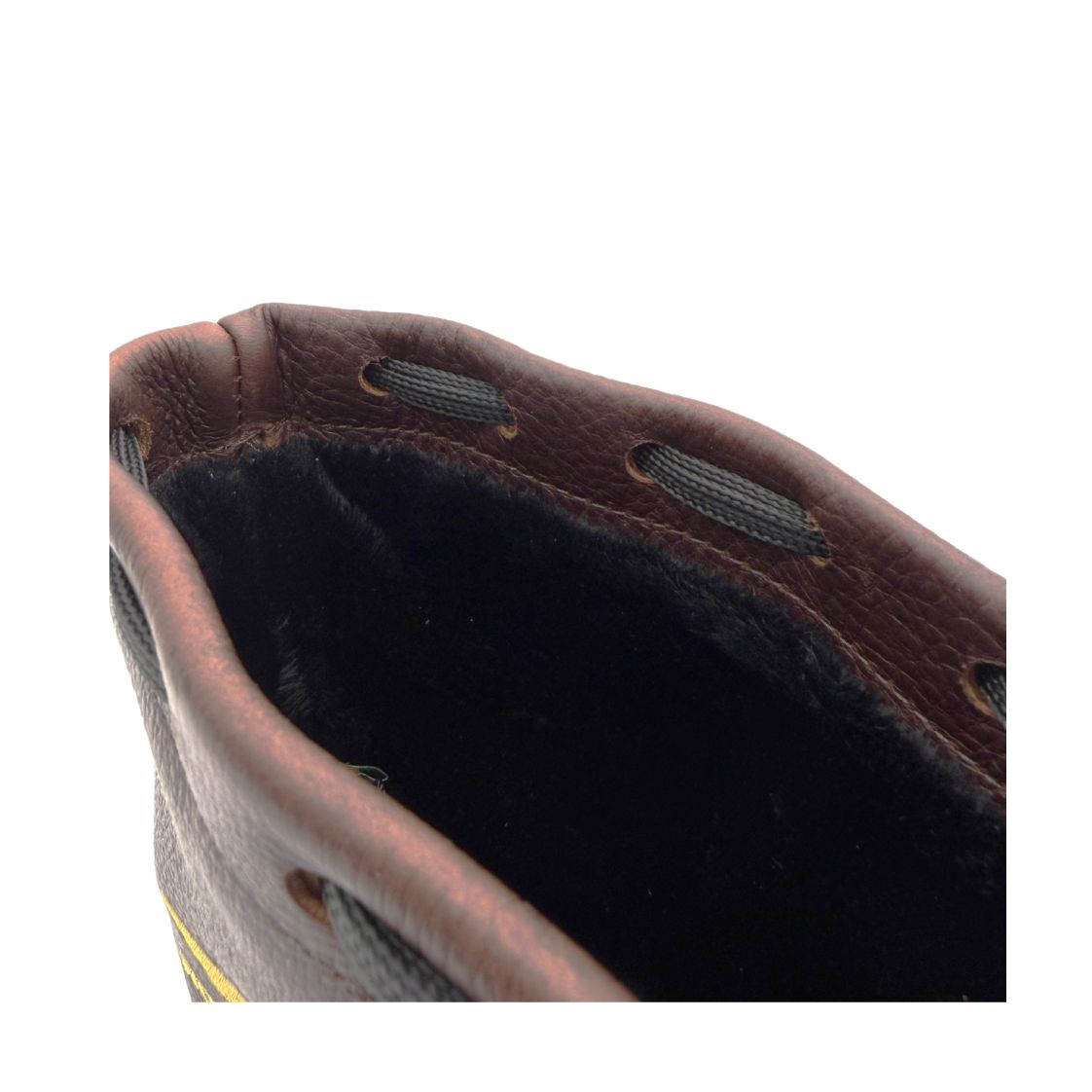 Visitor Logo Leather Tote Bag - Brown/Black