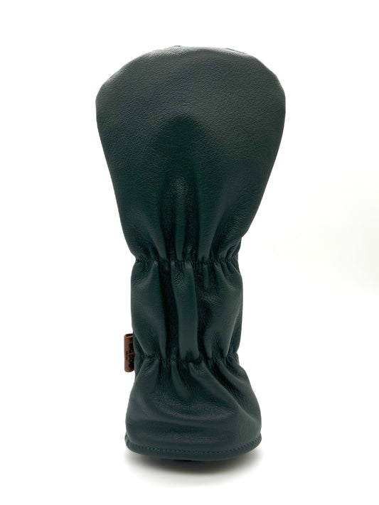Leather Driver Cover - Green/Tan