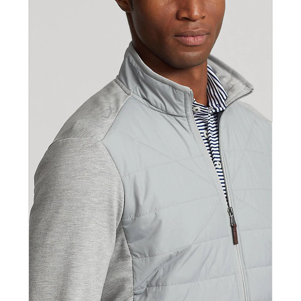 RLX Ralph Lauren Cool Wool Royal Melbourne Embroidered Full Zip Jacket - Andover Heather