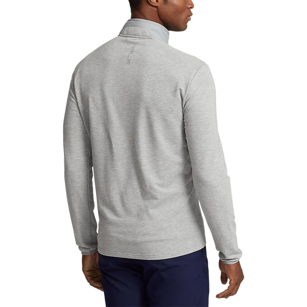 RLX Ralph Lauren Cool Wool Royal Melbourne Embroidered Full Zip Jacket - Andover Heather