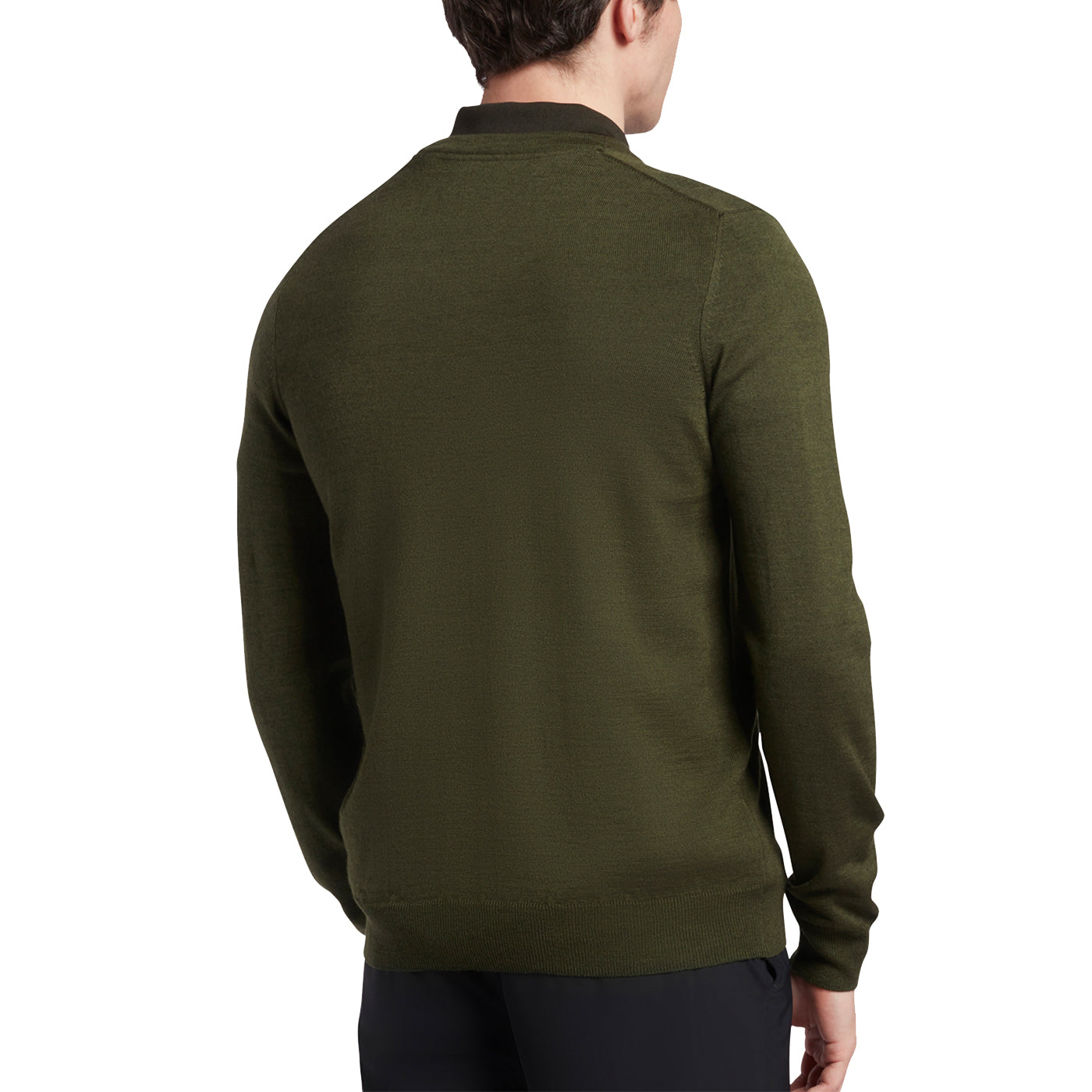 Lyle & Scott Royal Melbourne Embroidered V Neck Knit - Cactus Green