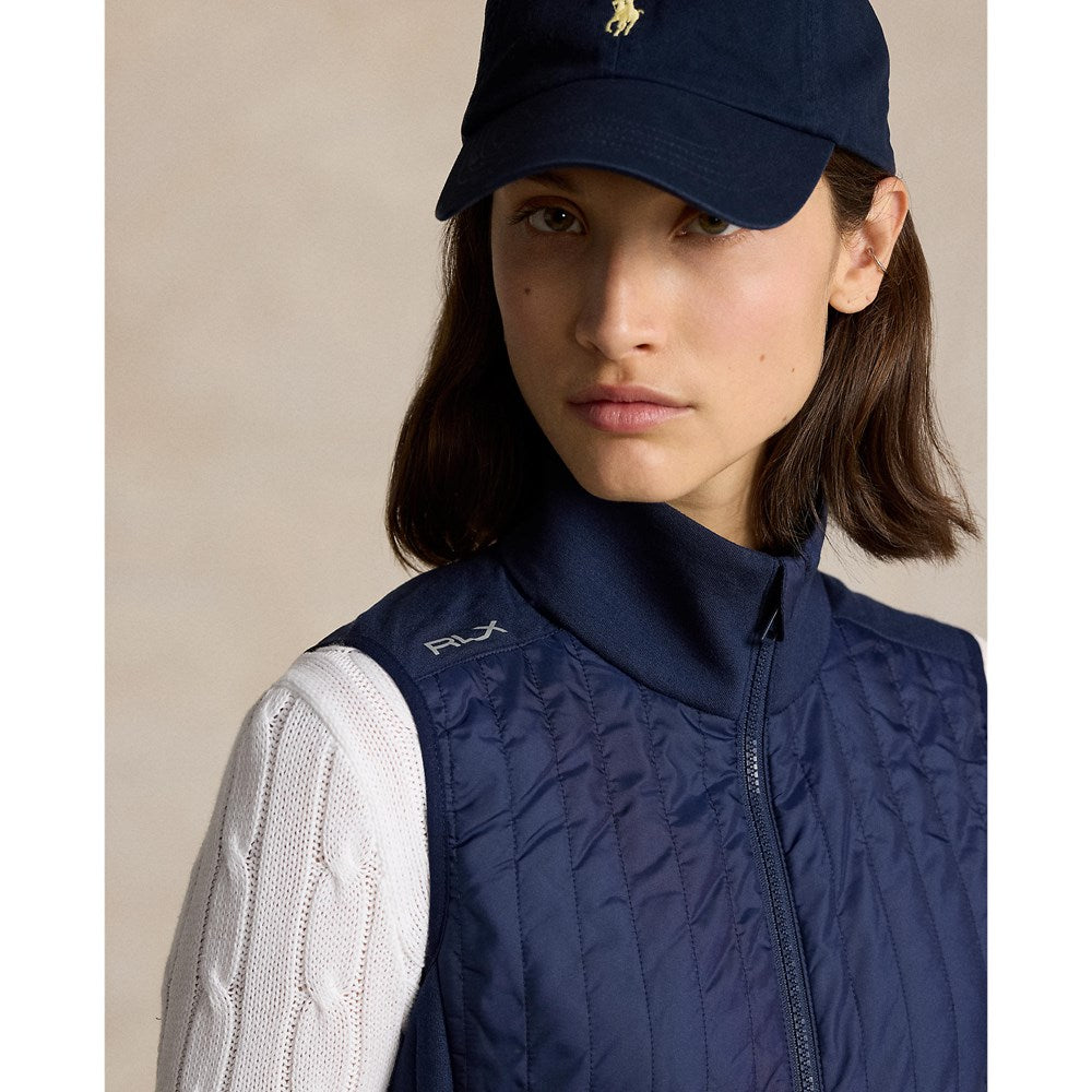 RLX Ralph Lauren Women's Cool Wool Hybrid Performance Vest With Royal Melbourne Logo - Refined Navy