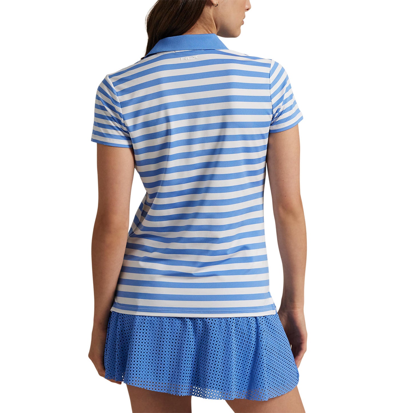 RLX Ralph Lauren Women's Printed Airflow Polo Shirt - Summer Blue/Ceramic White