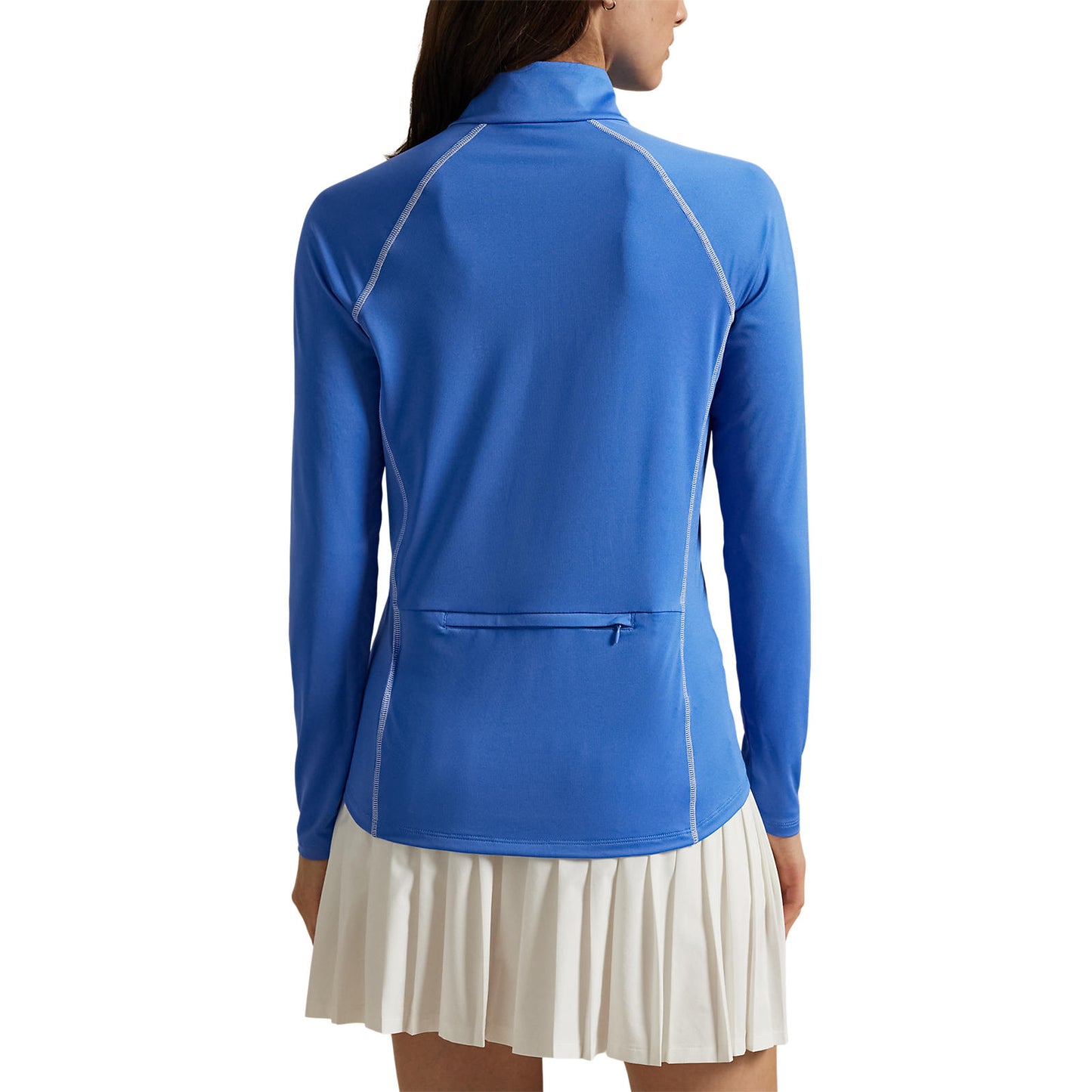 RLX Ralph Lauren Women's Jersey UV Quarter Zip Golf Pullover - Summer Blue
