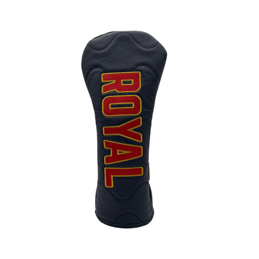 Royal Melbourne Leather Driver Cover - Navy/Red