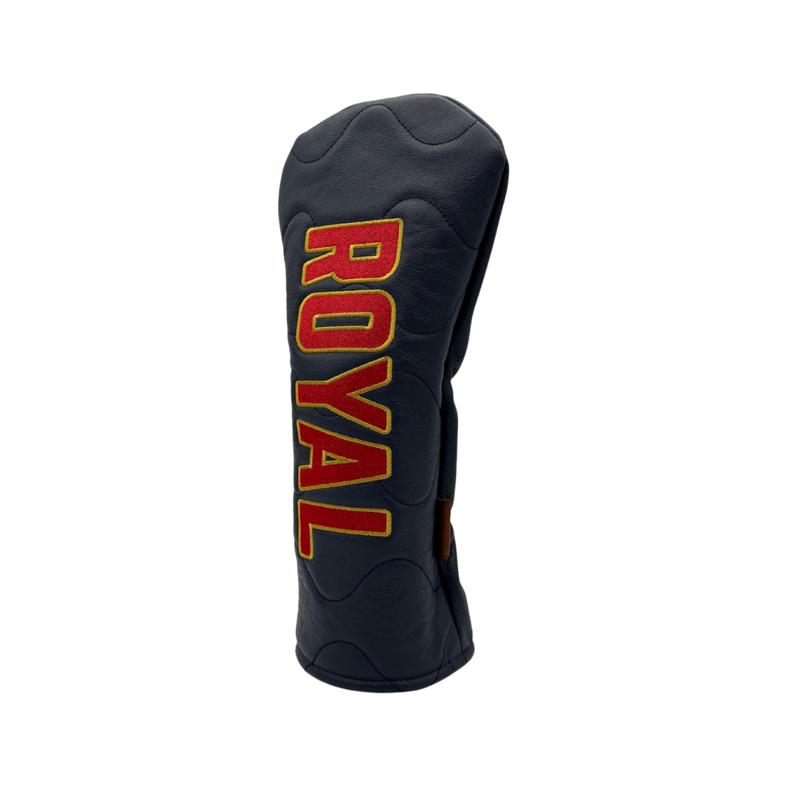 Royal Melbourne Leather Driver Cover - Navy/Red