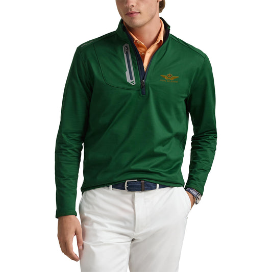 RLX Ralph Lauren Driver Stretch Jersey Golf Pullover With Royal Melbourne Logo New Forest