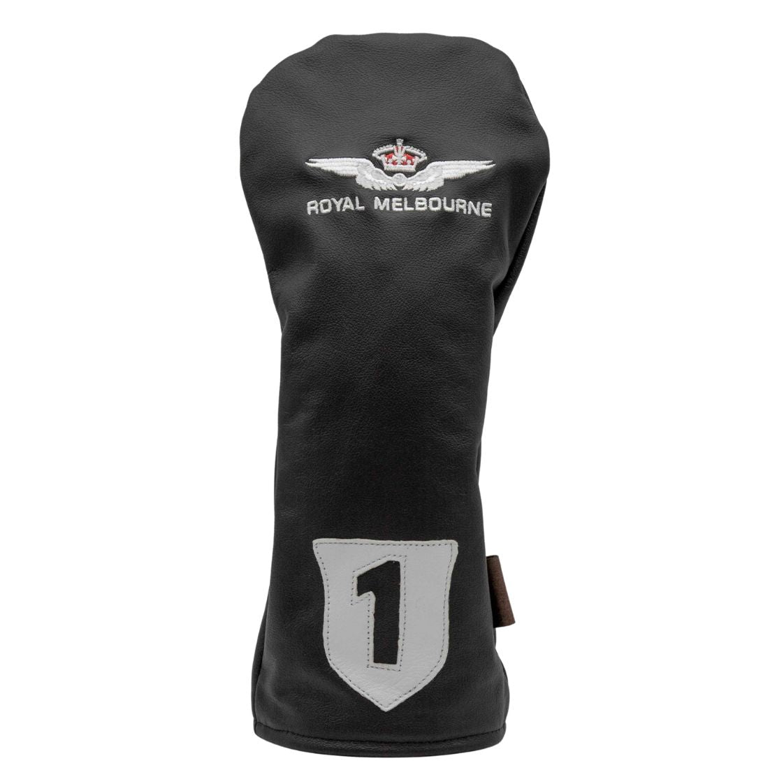 Leather Driver Cover - Sandbelt - Black/White