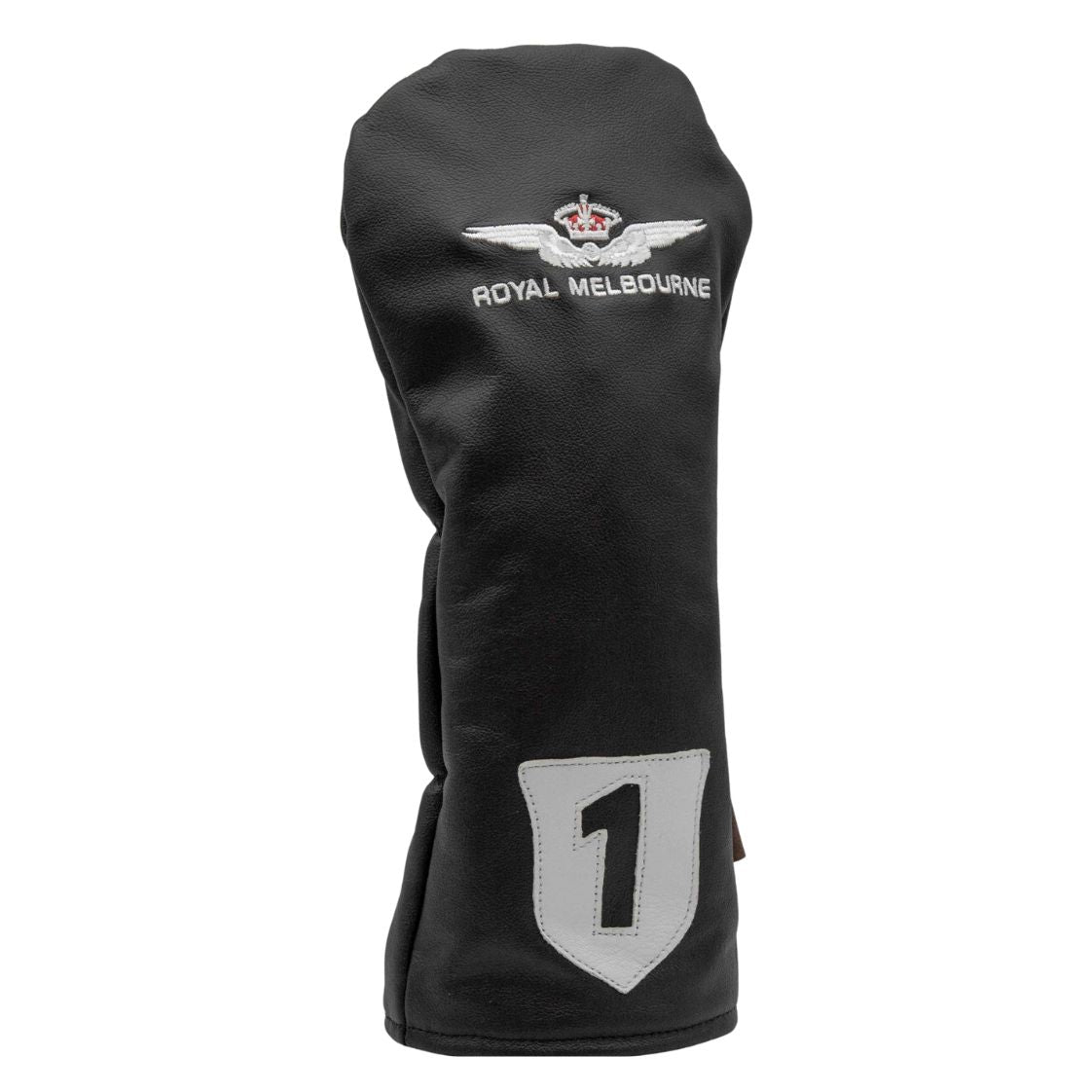 Leather Driver Cover - Sandbelt - Black/White