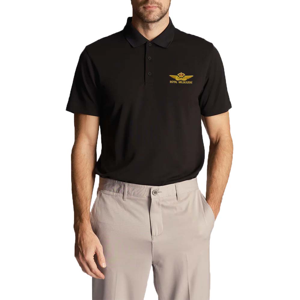 Lyle & Scott Royal Melbourne Embroidered Golf Tech Polo Shirt - Jet Black