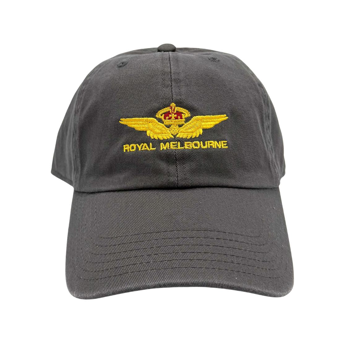 Royal Melbourne Visitors Logo Cotton Cap - Charcol
