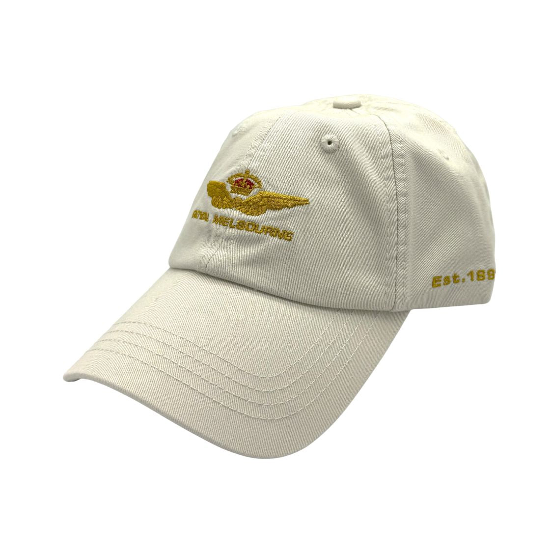 Royal Melbourne Visitors Logo Cotton Cap - Cream