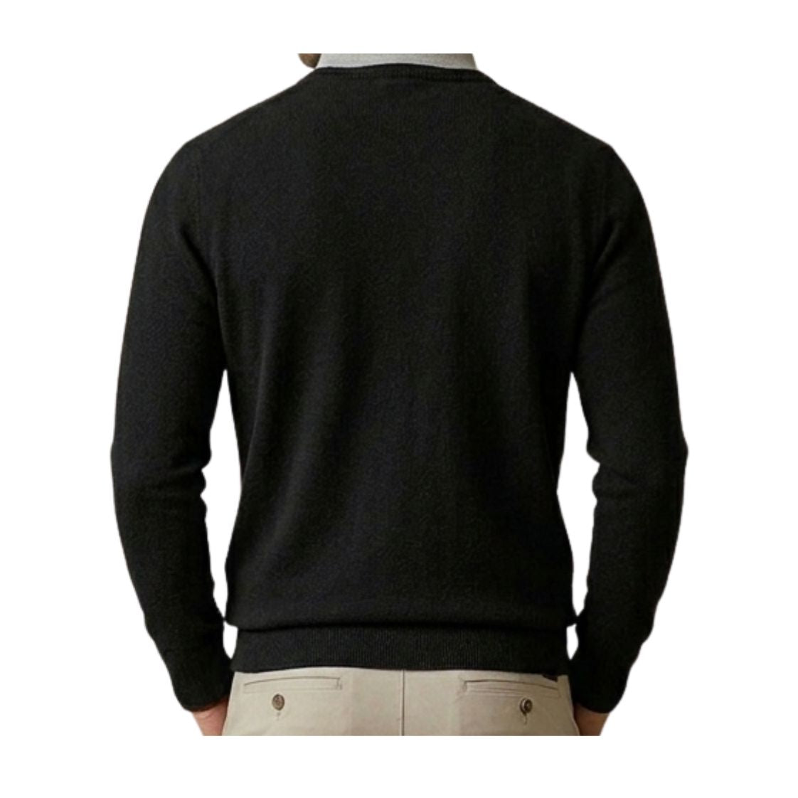 Royal Melbourne Donald Ross 1/4 Zip Long Sleeve - Black