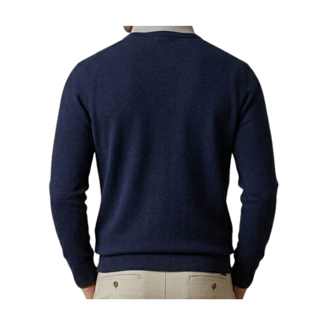 Royal Melbourne Donald Ross 1/4 Zip Long Sleeve - Navy
