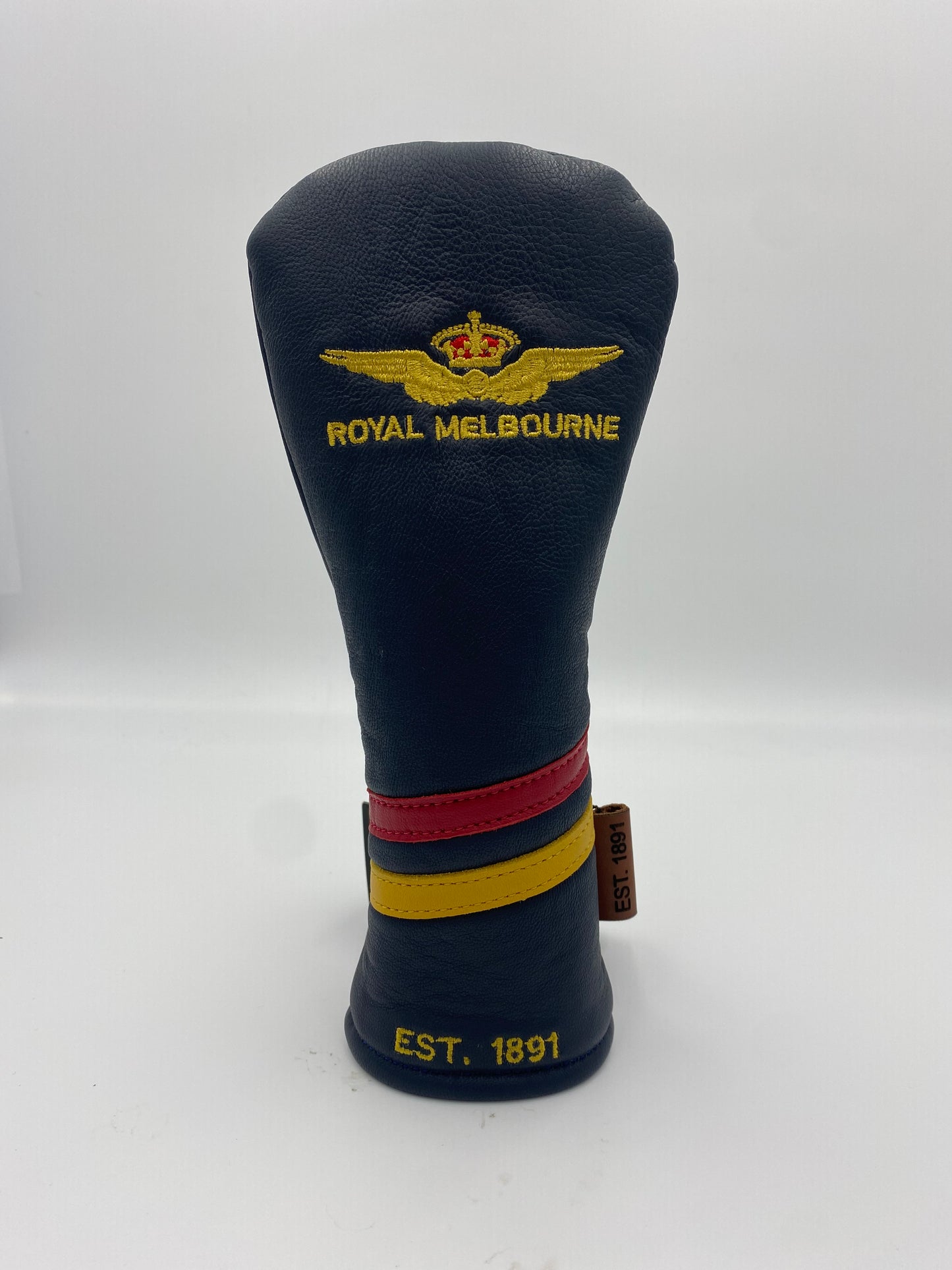 Royal Melbourne Leather Hybrid Cover - Navy Double stripe