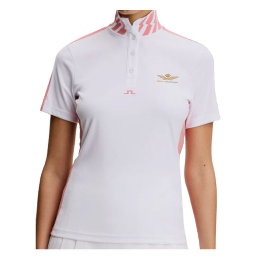 Royal Melbourne J.Lindeberg Pip Polo - Flamingo Plume/White