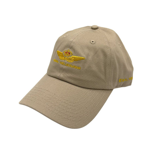 Royal Melbourne Visitors Logo Cotton Cap - Khaki