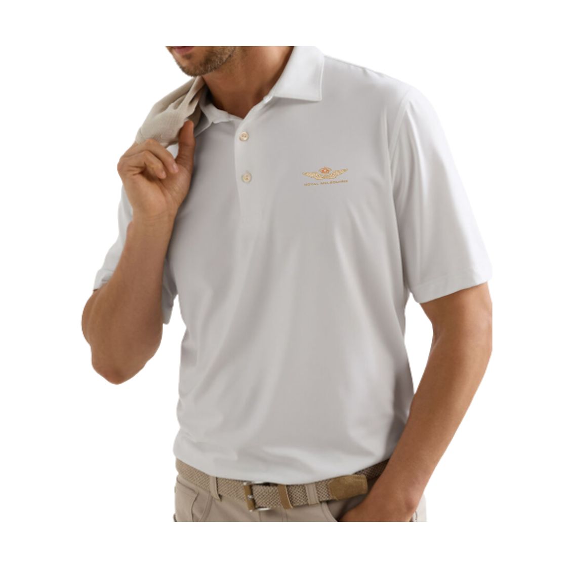 Royal Melbourne Peter Millar Polo - ME0EK01S - White