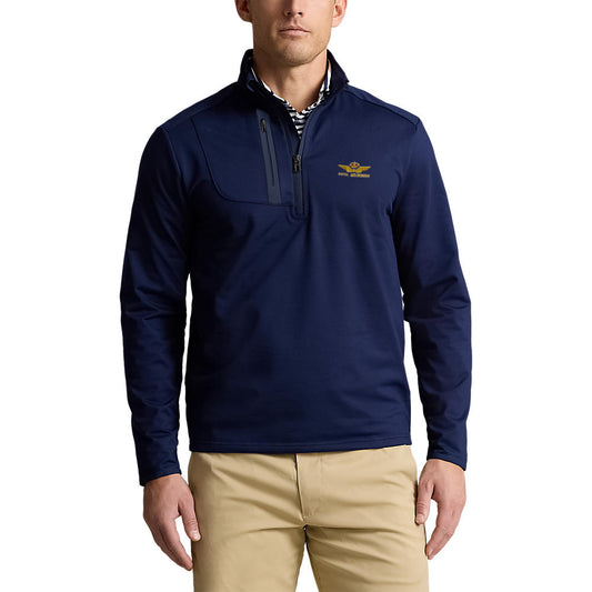 RLX Ralph Lauren Lux Perf Half Zip Royal Melbourne Embroidered Pullover - Refined Navy