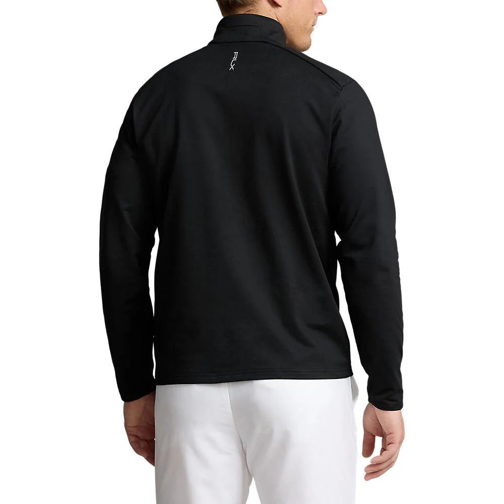 RLX Ralph Lauren Driver Luxury Jersey Royal Melbourne Embroidered Pullover - Black