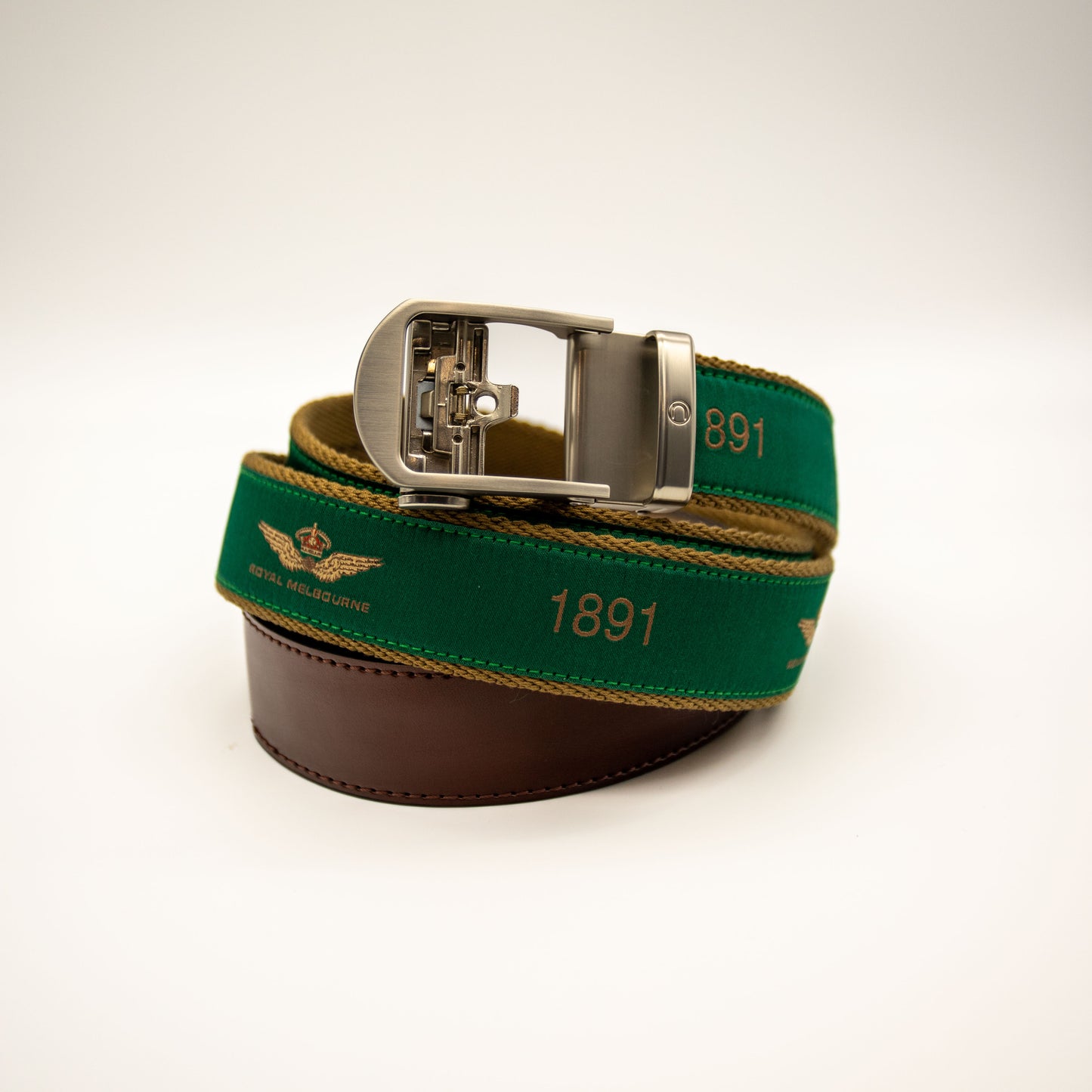 Royal Melbourne Logo Fabric Belt- Green