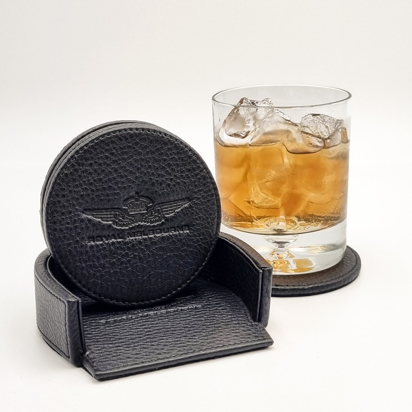 Royal Melbourne Logo Coaster - Navy