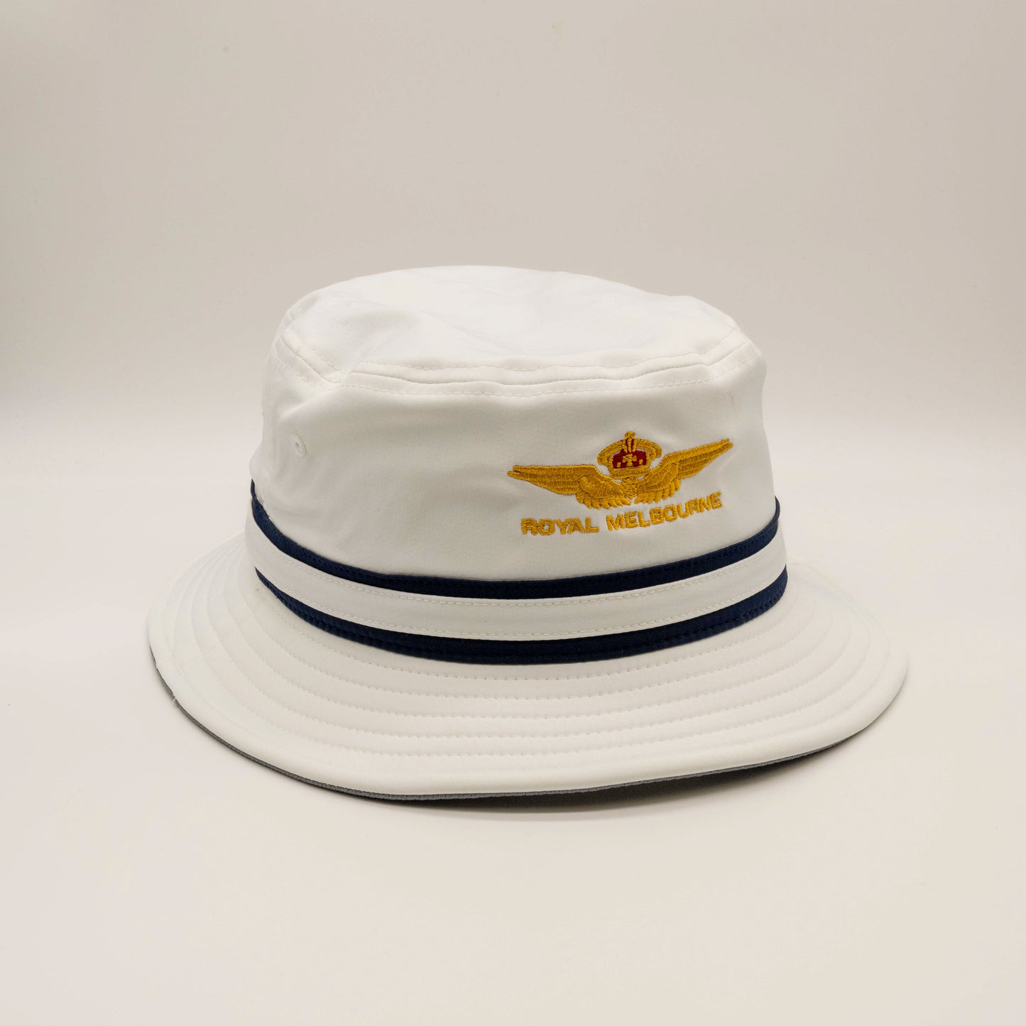 Royal Melbourne Visitors Logo Bucket Hat - White