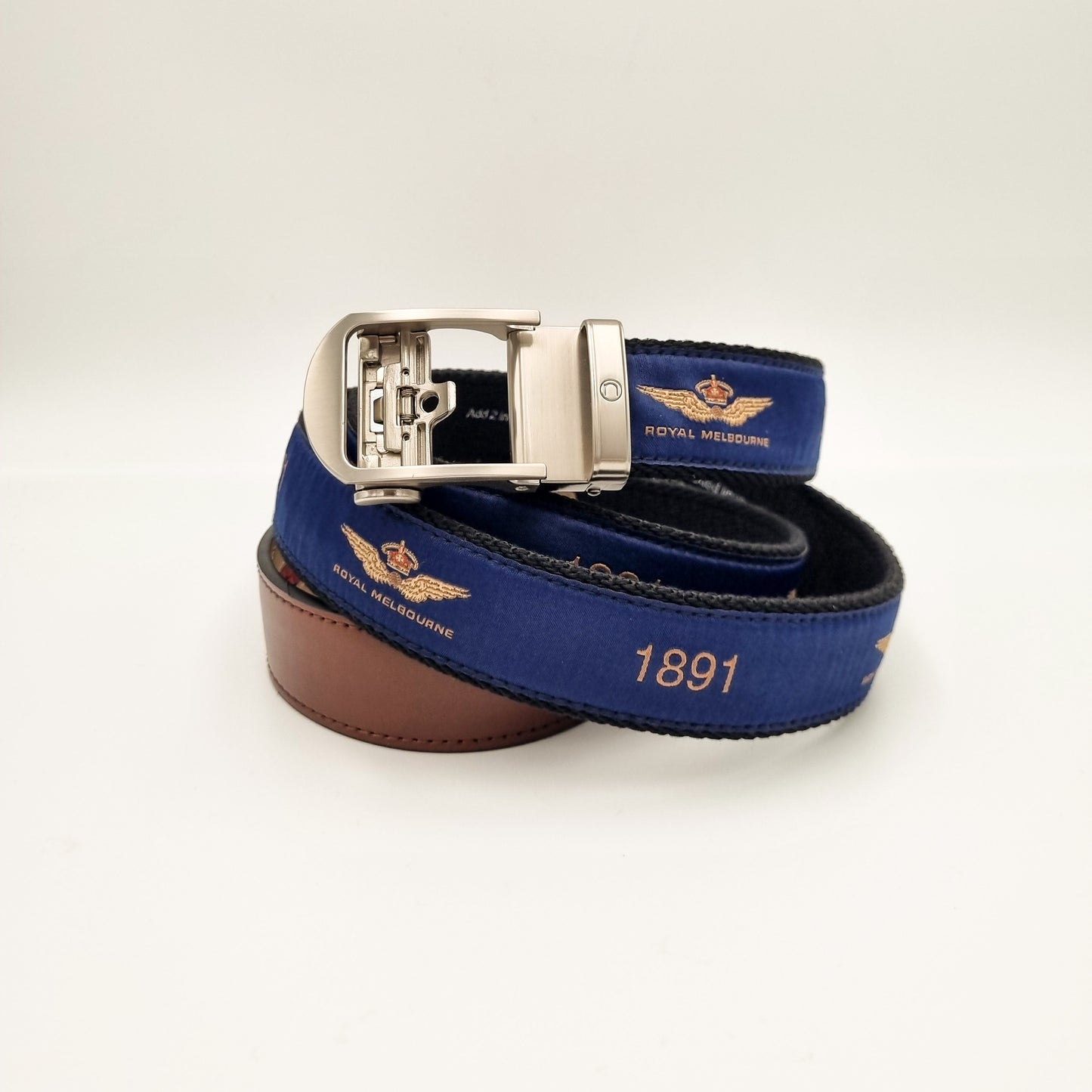 Royal Melbourne Logo Fabric Belt- Navy