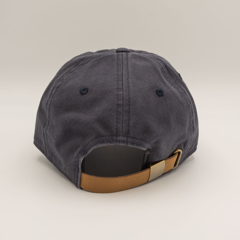 Royal Melbourne Visitors Logo Leather Patch Cap - Washed Navy