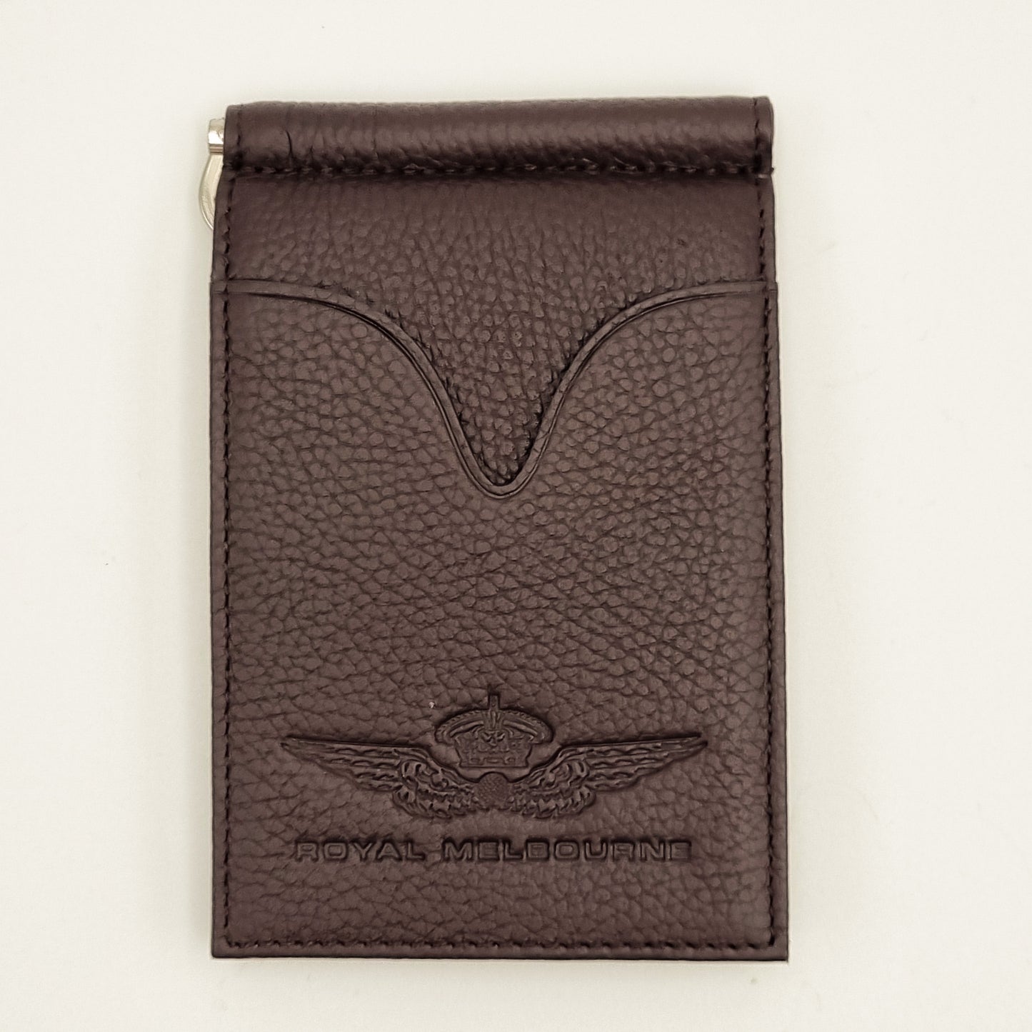 Royal Melbourne Logo Leather Money Clip