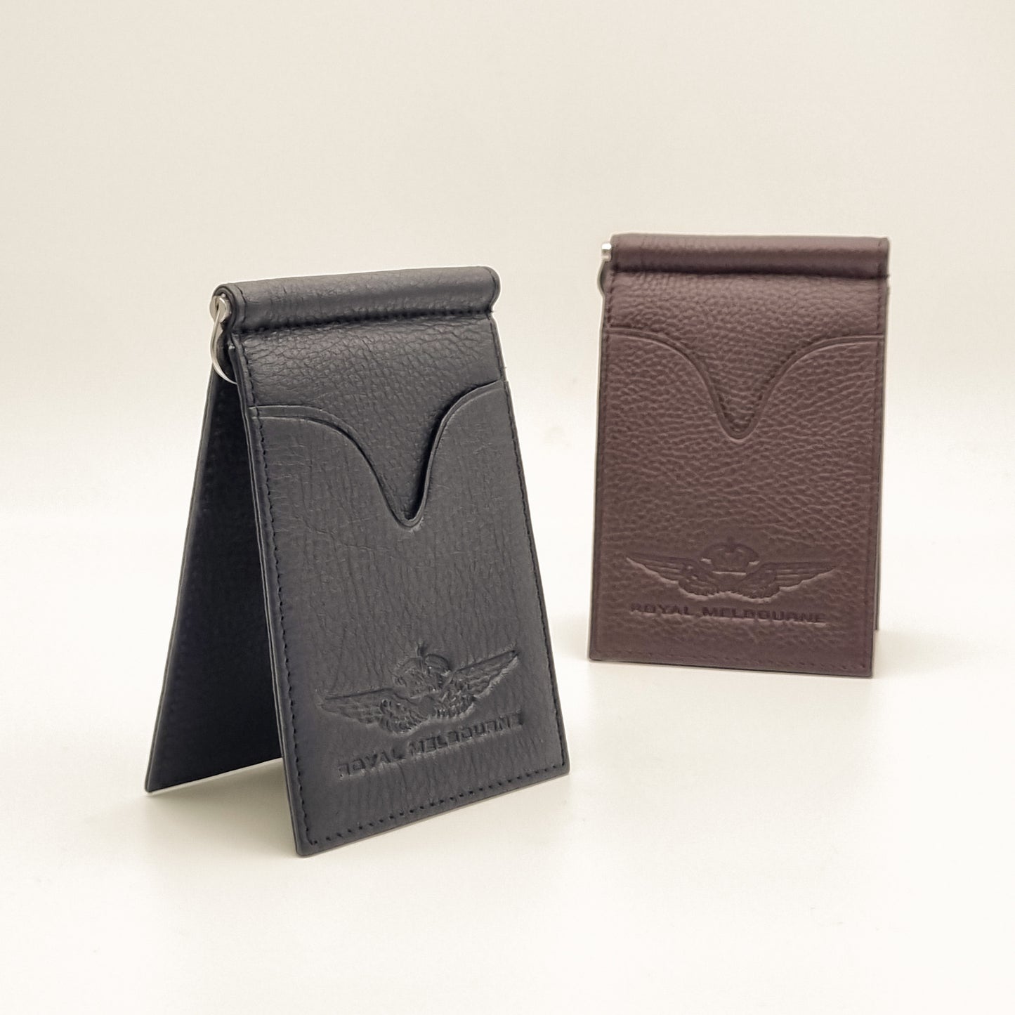 Royal Melbourne Logo Leather Money Clip