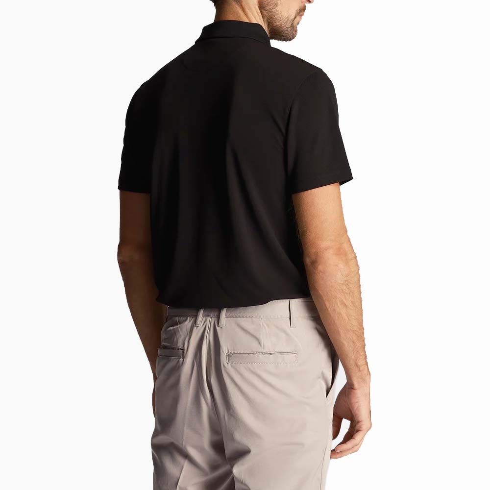 Lyle & Scott Royal Melbourne Embroidered Golf Tech Polo Shirt - Jet Black