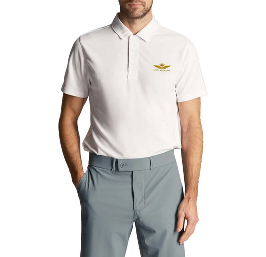 Lyle & Scott Royal Melbourne Embroidered Golf Tech Polo Shirt - White