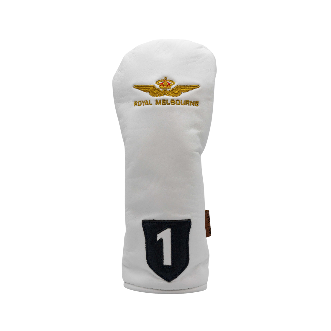 Royal Melbourne Leather Driver Cover - White
