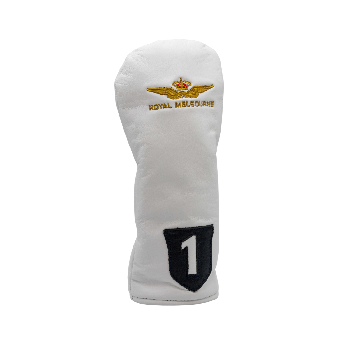 Royal Melbourne Leather Driver Cover - White