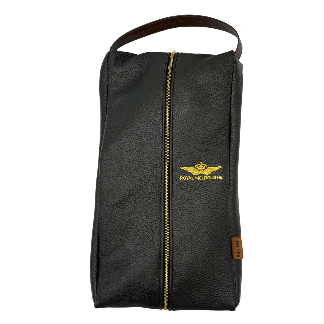 Royal Melbourne Leather Shoe Bag - Black