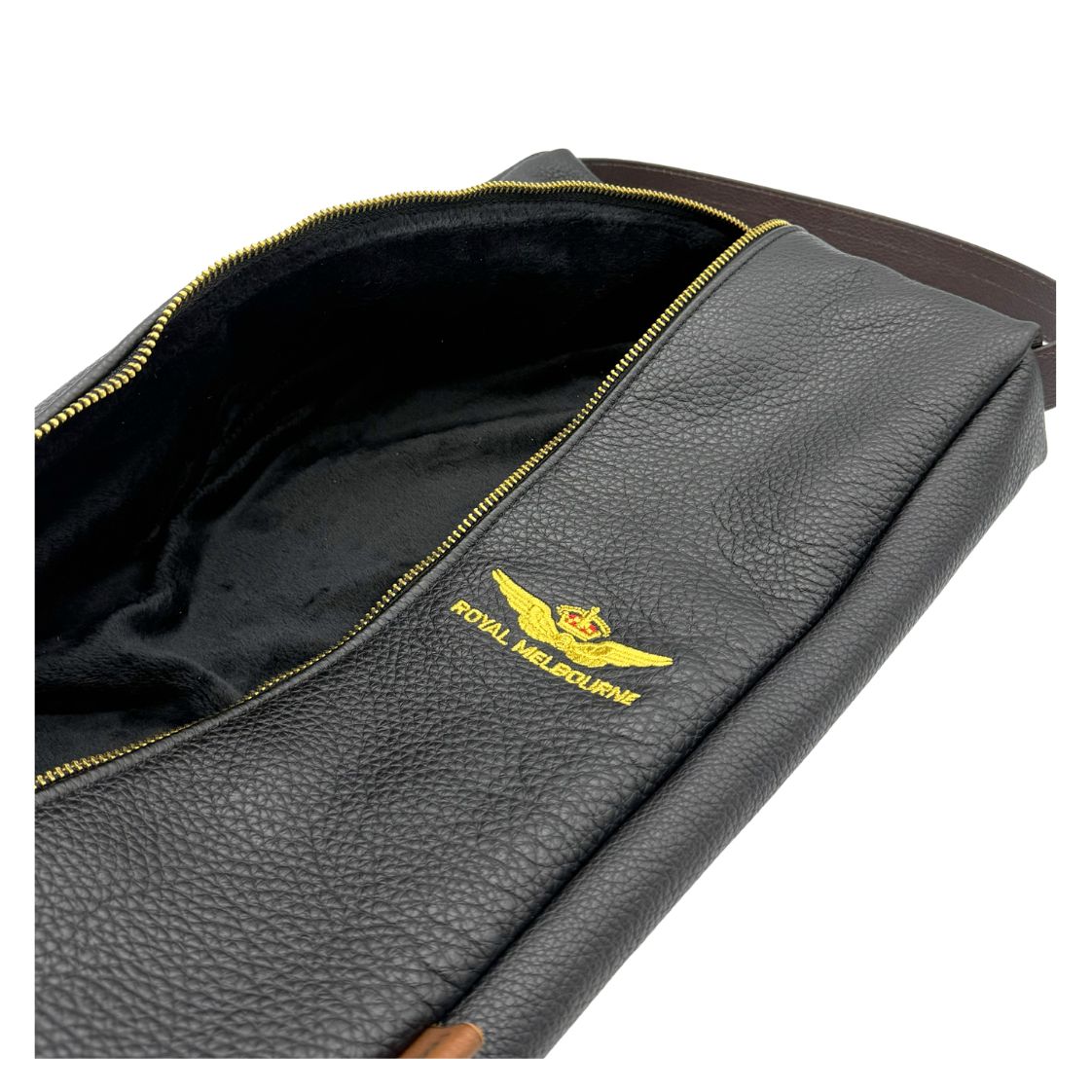 Royal Melbourne Leather Shoe Bag - Black