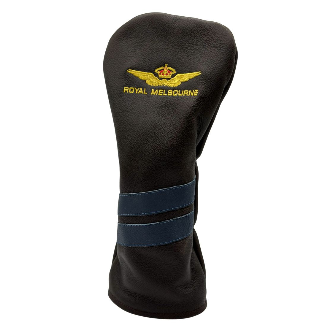 Leather Driver Cover - Stripe - Earth/Navy