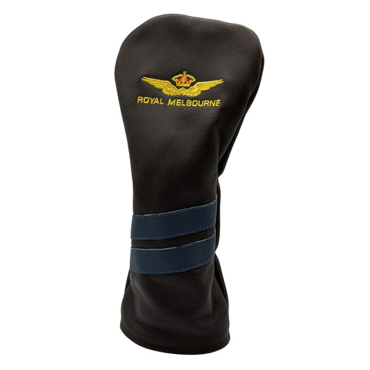 Leather Driver Cover - Stripe - Earth/Navy