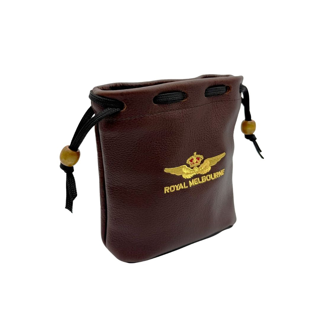 Visitor Logo Leather Tote Bag - Brown/Black